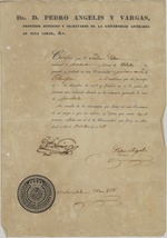 [1838-10-10] Certificado a Julián Peláez del Pozo por aprobar en la Universidad de Madrid el primer año de Filosofía