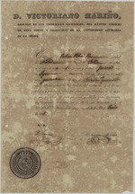 Certificado a Julián Peláez del Pozo por aprobar el primer año de Leyes