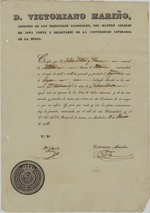 Certificado a Julián Peláez del Pozo por aprobar el segundo año de Leyes