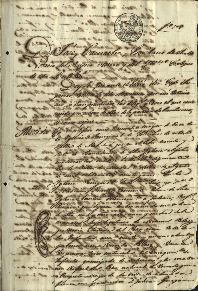 Certificado de bautismo para Julián Peláez del Pozo 1849 - 