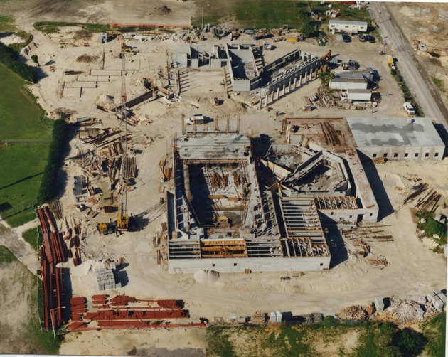 Wertheim Performing Arts Center Construction Aerial Looking West