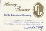 Honorary Pioneer Groundbreaking Card