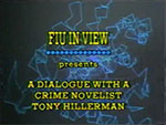 A dialogue with a crime novelist Tony Hillerman
