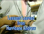 Lessons learned from Hurricane Andrew