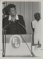 Maya Angelou and Carlos Moore (L-R), Conference on Negritude, Ethnicity and Afro Cultures in the Americas