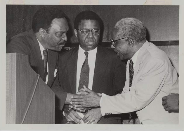 William C. Robinson, Frank Scruggs and Aimé Césaire (L-R), Conference on Negritude, Ethnicity and Afro Cultures in the Americas - Recto