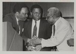 William C. Robinson, Frank Scruggs and Aimé Césaire (L-R), Conference on Negritude, Ethnicity and Afro Cultures in the Americas