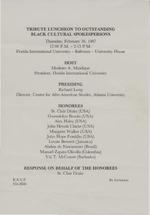 [1987/02] Tribute Luncheon to Outstanding Black Cultural Spokespersons Invitation, Conference on Negritude, Ethnicity and Afro Cultures in the Americas