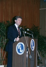 [1973-01-23] US Senator Gary Hart on stage at Florida International University 4