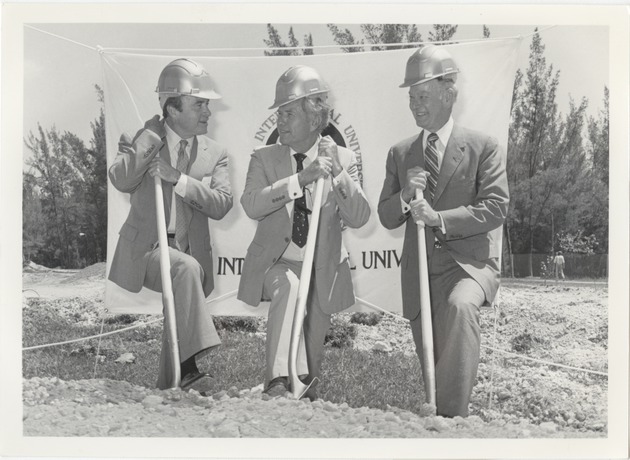 Three presidents at the Florida International University North Miami campus library groundbreaking - FIUA005894_Crosby_016