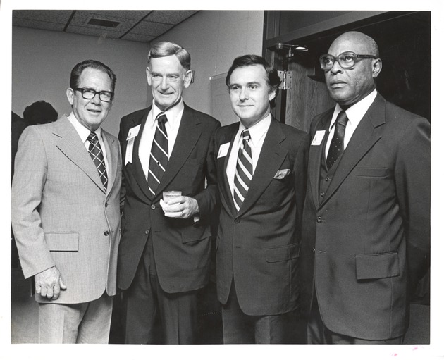 Metro mayor Stephen P. Clark, FIU President Harold B. Crosby, City of Miami major Maurice Ferre and Board of Regents Gardner. (L-R) - New Page