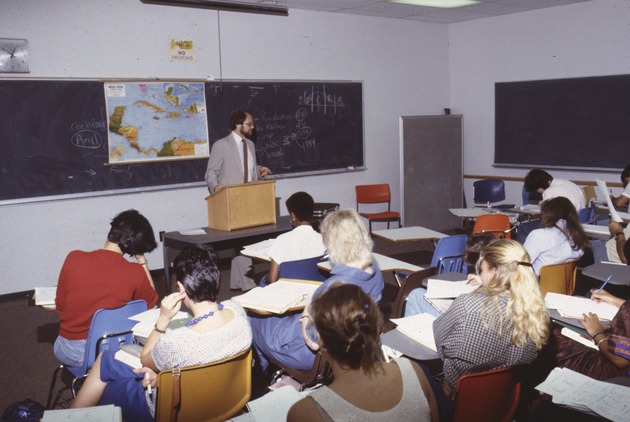 Professor Mark Rosenberg during a lecture