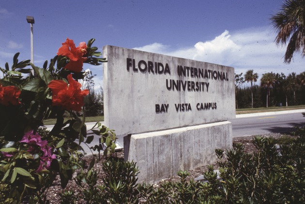 Florida International University Bay Vista Campus entrance sign