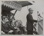 [1971-01-25] U Thant at podium, Florida International University groundbreaking ceremony