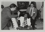 President Modesto Maidique, Bennie Osborne, and Richard L. Campbell at the Black Faculty and Staff Reception 1991