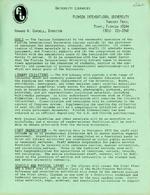 [1971] University Libraries information sheet, Florida International University