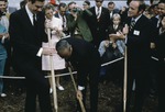 Reubin Askew, U Thant, and Charles Perry breaking ground