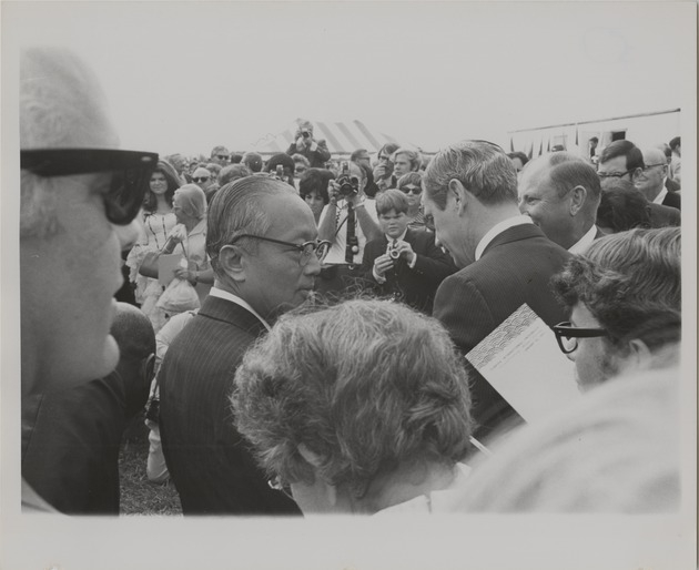 U Thant, Secretary General United Nations in the crowd at the groundbreaking ceremony for Florida International University - Tamiami_Groundbreaking_006_Recto