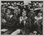 [1973-06-16] Gisela Casines seated, 1973 Spring Florida International University Commencement Ceremony