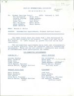 [1972-02-02] Subcommittee Appointments, Student Services Council