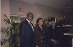 [1999-12-06] Walter Richardson, M. Dolores Richardson, Archbishop Desmond Tutu at the honorary degree celebration
