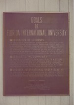 University Goals Plaque, Florida International University opening day ceremony
