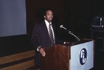 [1981] Henry B. Thomas, Vice President Student Affairs speaking at Athenaeum 100