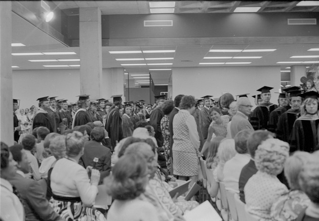 Student processional 1973 Spring Florida International University Commencement exercises