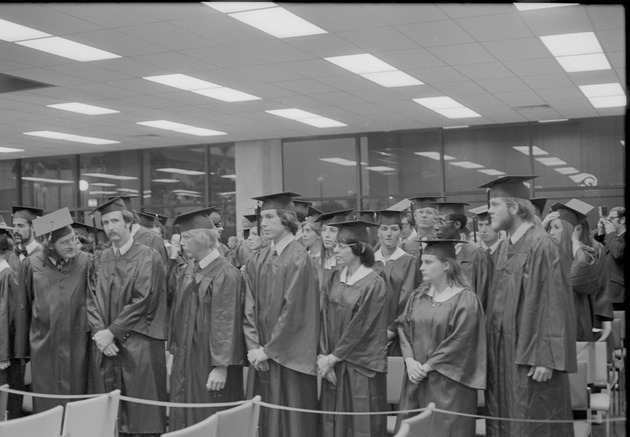 Graduating students in the 1973 Spring Florida International University Commencement