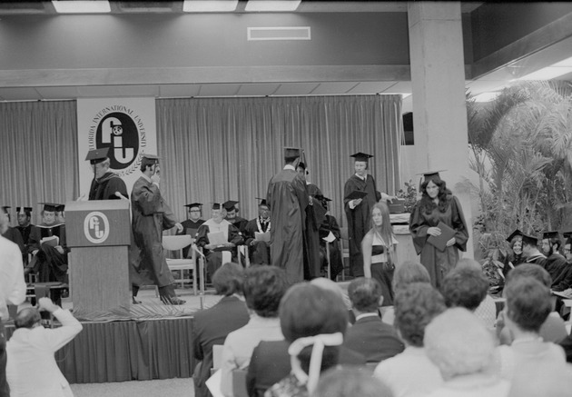 Conferring of diplomas 1973 Spring Florida International University Commencement