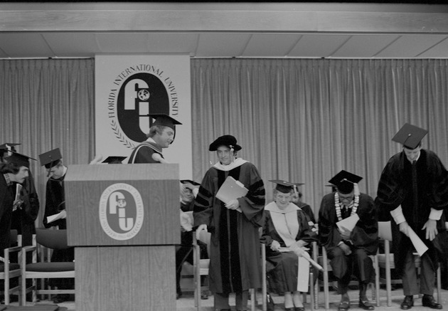 President Charles E. Perry 1973 Spring Florida International University Commencement