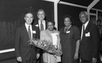 President Modesto A. Maidique, James Mau, Rosa Jones, unidentified person, and Albert Dotson