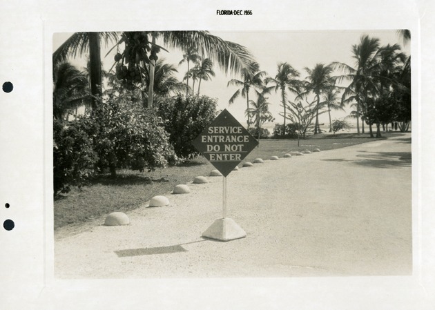 Road and Service Entrance Sign
