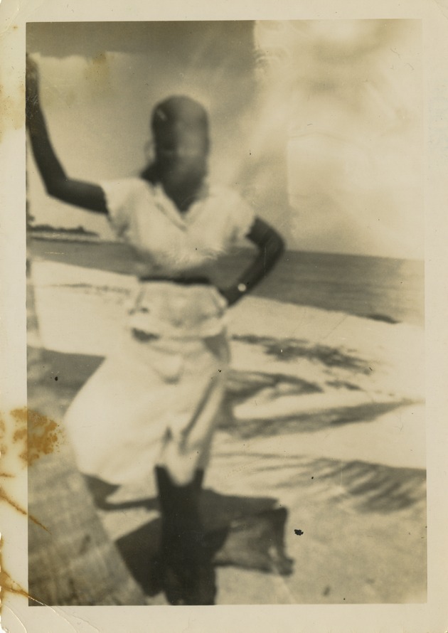 Woman standing on Virginia Key Beach