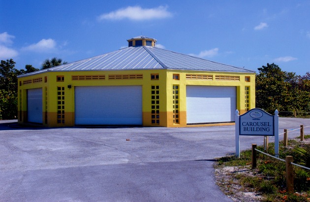 View of restored carousel building