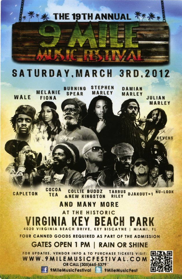 2012 9 Mile Music Festival flyer - Recto