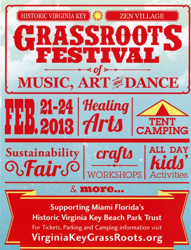 2013 Grassroots Festival flyer - Recto