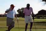 Deacon Jones and golfer