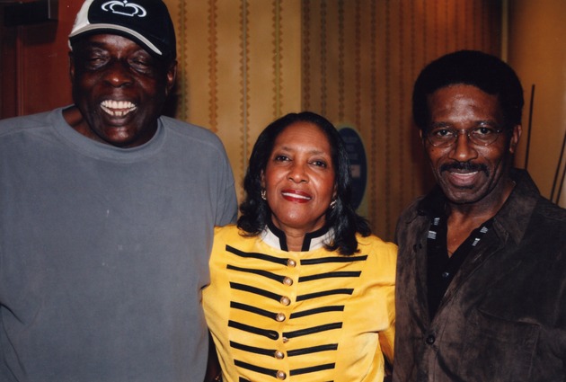 Jones and Morris with woman