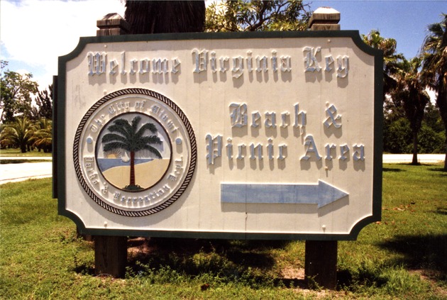 Virginia Key welcome sign - 