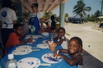 Children at arts and crafts table