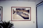 Framed picture of miniature train