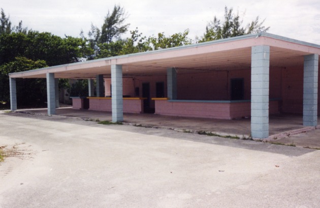 Wide view of concession stand before renovation