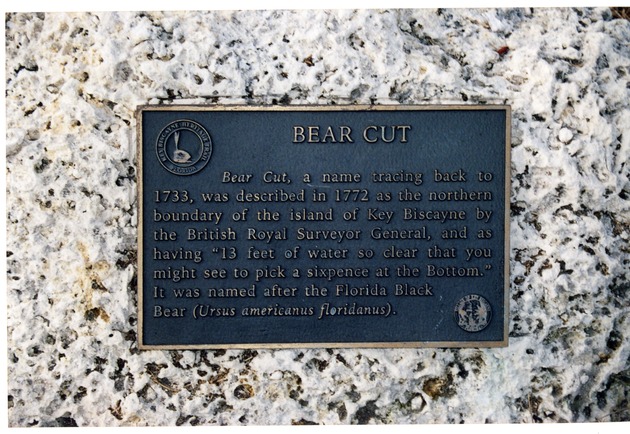 Bear Cut plaque