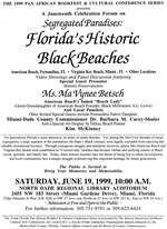 [6/19/1999] Segregated Paradises: Florida's Historic Black Beaches event flyer