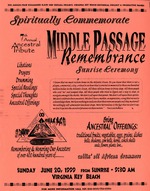 [6/20/1999] Middle Passage Ceremony flyer