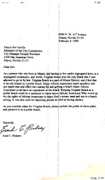 [2/4/1999] Letter to Mayor of Miami
