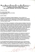 Letter to Virginia Key Advisory Committee<br />( 3 volumes )
