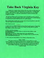 Take Back Virginia Key flyer