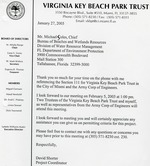 [2003-01-27] Letter to Bureau of Beaches and Wetlands Resources